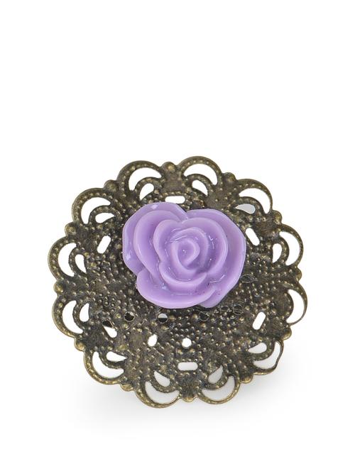 copper ring with lilac rose - 904328 - Very Small Image - 1