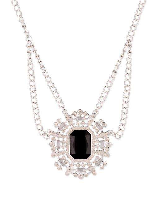 black stone embellished necklace - 904397 - Very Small Image - 1