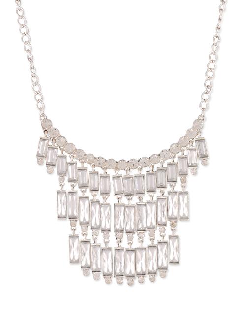 silver crystal embellished necklace - 904406 - Very Small Image - 1