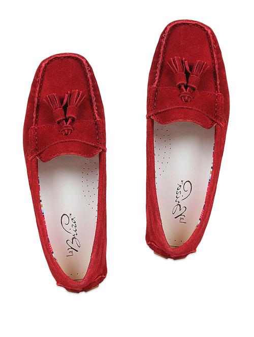 stylish maroon suede loafers - 904463 - Very Small Image - 1