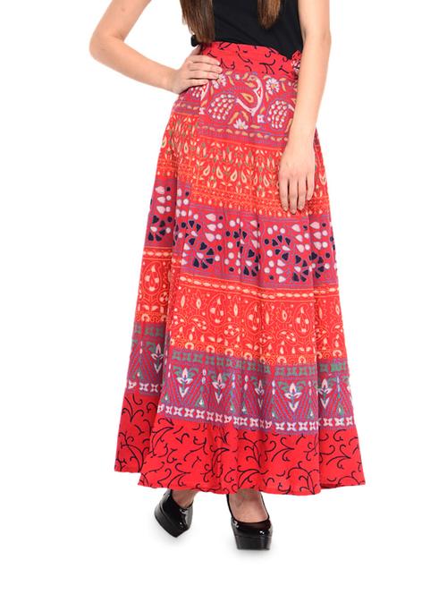 dark peach wrap around skirt - 904498 - Very Small Image - 1