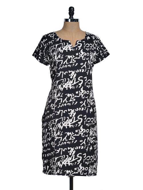 black and white printed kurti - 904815 - Very Small Image - 1