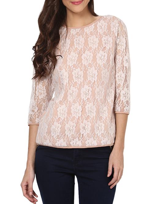 elegant peach full-sleeved top - 905578 - Very Small Image - 1