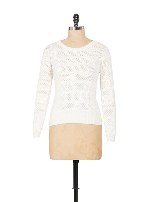 Elegant off-white sweater - 906779 - Very Small Image - 1