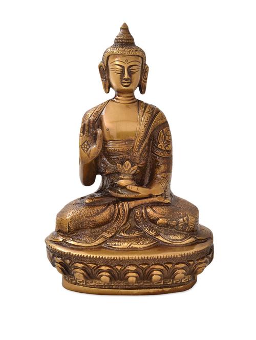 brass meditating buddha statue - 908784 - Very Small Image - 1