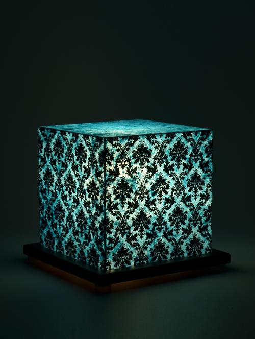 floral square small table lamp - 909606 - Very Small Image - 1