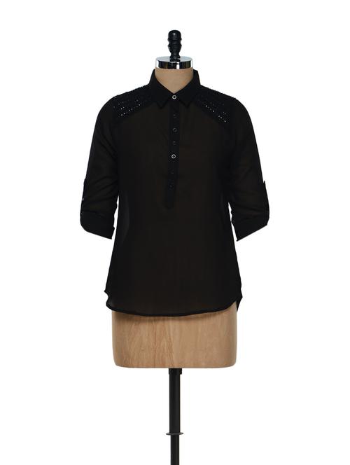 black sequined shirt - 909985 - Very Small Image - 1