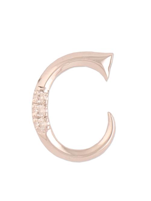 sterling silver 'c' alphabet pendant - 910535 - Very Small Image - 1