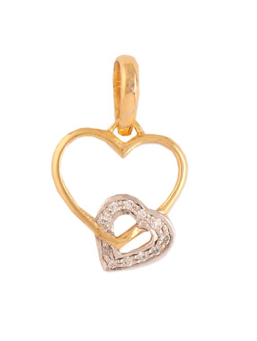 elegant dual heart pendant - 910621 - Very Small Image - 1