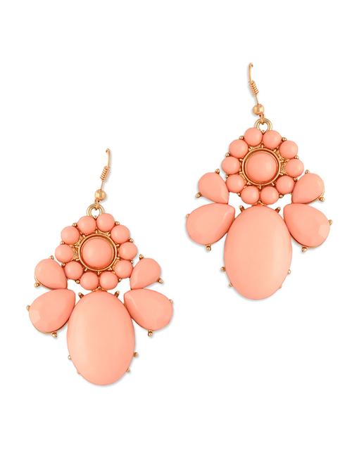 pink beaded danglers - 923610 - Very Small Image - 1