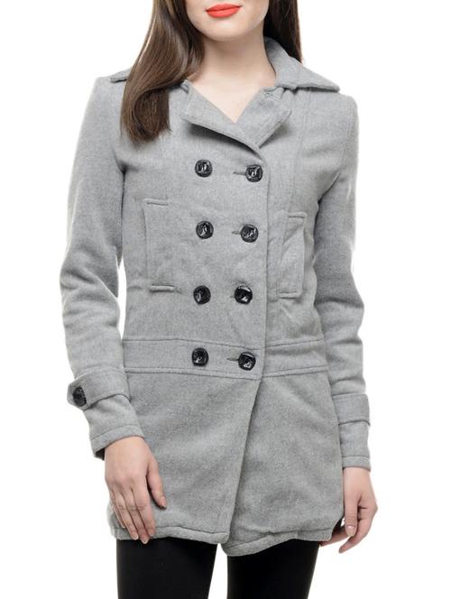 light grey double breasted trench coat - 929111 - Very Small Image - 1