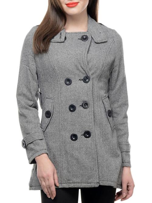 trendy grey trench coat - 929119 - Very Small Image - 1