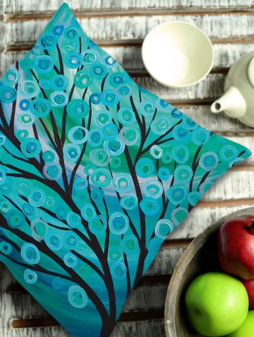 tree art cushion cover - 930126 - Very Small Image - 1