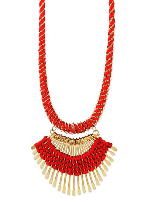 gold and red bold necklace - 932612 - Very Small Image - 1