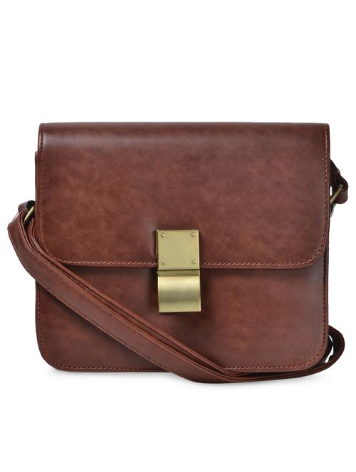 solid brown sling bag - 932773 - Very Small Image - 1