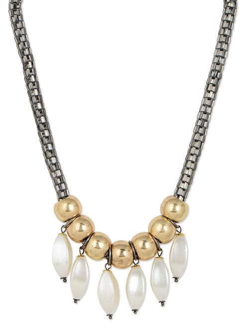 stylish pearl drop necklace - 932956 - Very Small Image - 1