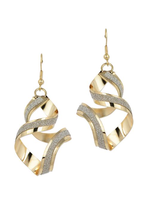 fancy twisted gold earrings - 932965 - Very Small Image - 1
