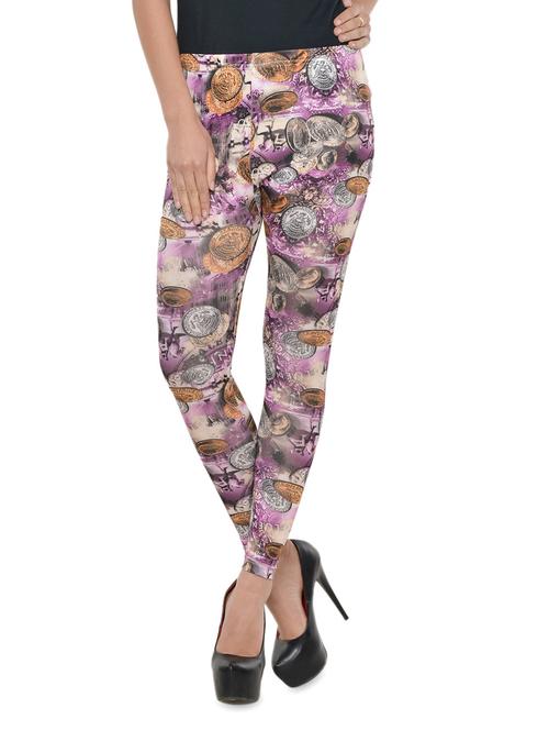 purple printed leggings - 936749 - Very Small Image - 1