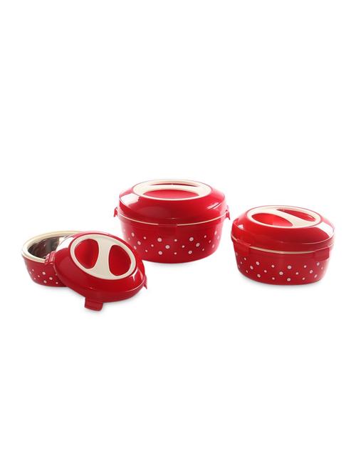 red food grade plastic casseroles set of 3 - 938115 - Very Small Image - 1