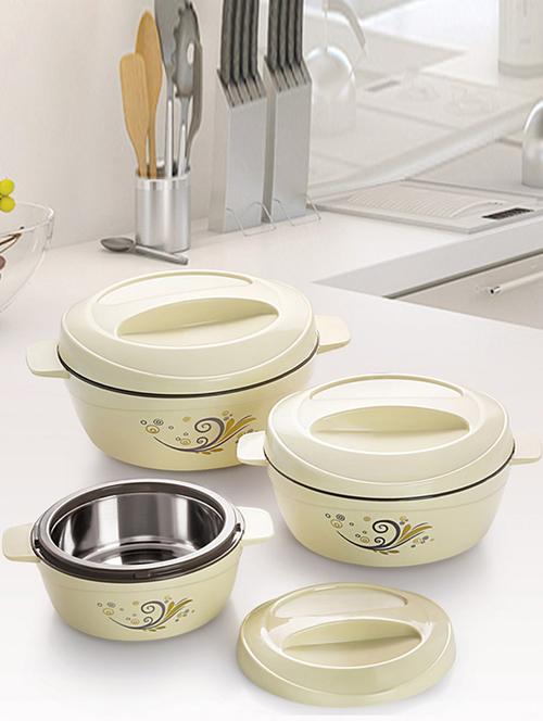 yellow food grade plastic casseroles set of 3 - 938170 - Very Small Image - 1