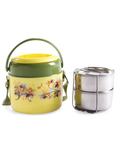 floral print insulated lunch carrier (2 container) - 938669 - Very Small Image - 1