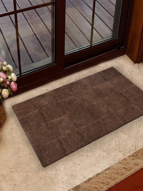 choco- brown tiles pattern bath rug - 939347 - Very Small Image - 1