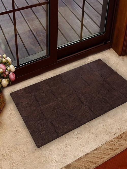 dark choco-brown tiles pattern bath rug - 939348 - Very Small Image - 1