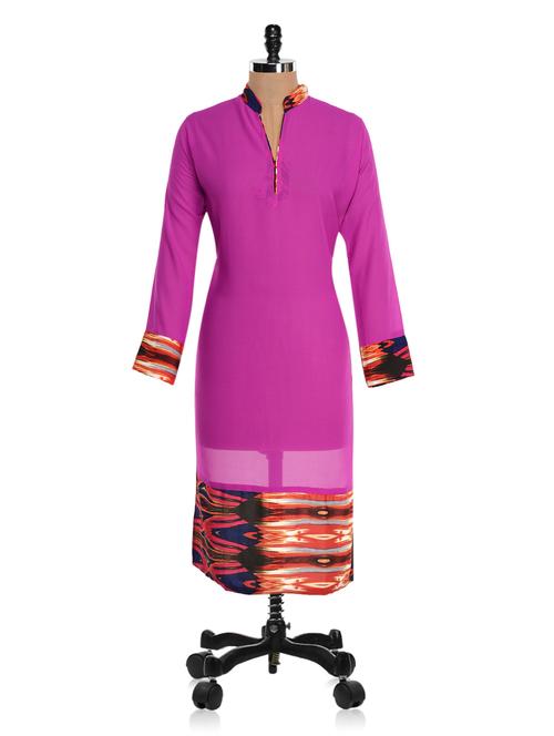 purple long kurta kurta - 940172 - Very Small Image - 1