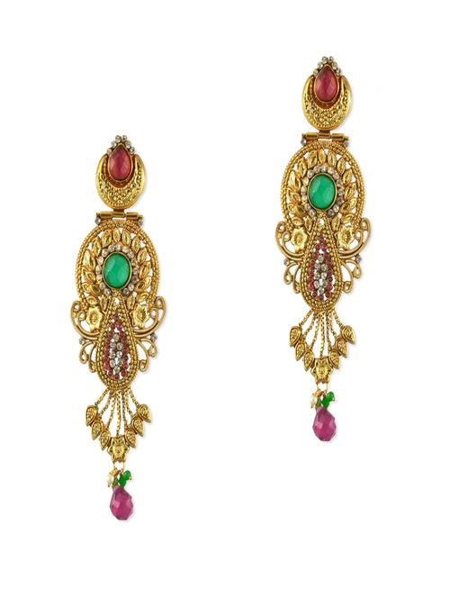 stunning gold long earrings - 943999 - Very Small Image - 1