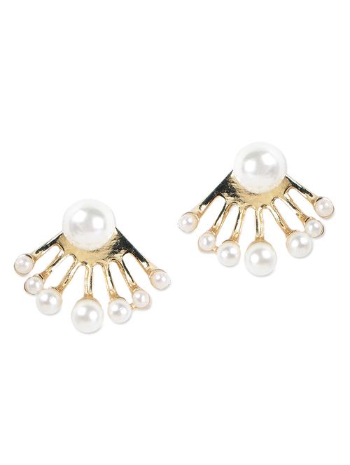 gold white pearl studs - 947478 - Very Small Image - 1