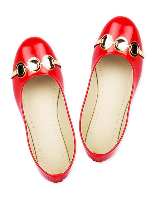casual red embellished ballerinas - 948477 - Very Small Image - 1