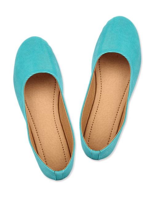 solid mint green textured ballerinas - 948487 - Very Small Image - 1