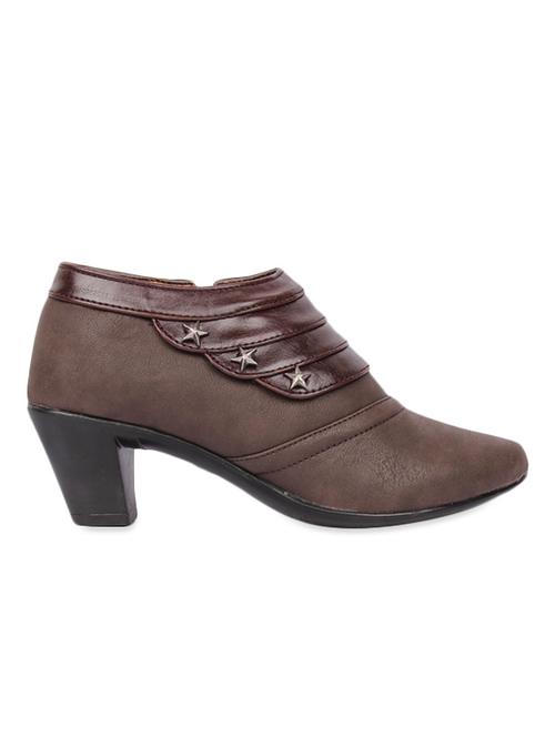 solid deep brown zippered boots - 948520 - Very Small Image - 1