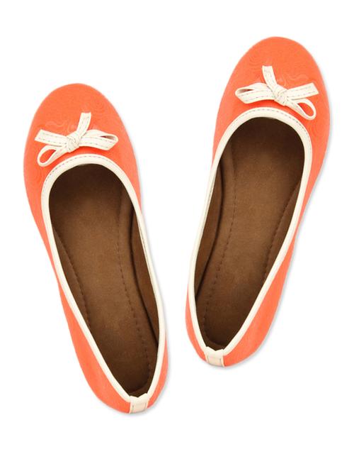 orange bow-tie ballerinas - 948548 - Very Small Image - 1