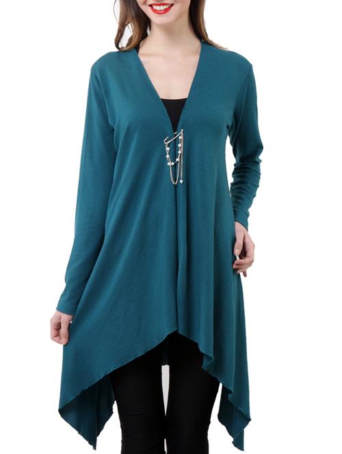 elegant teal long shrug - 953699 - Very Small Image - 1