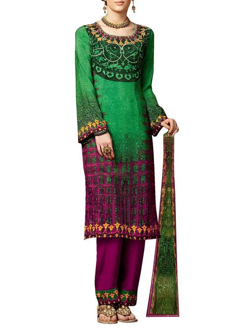 multicolored silk chiffon suit set - 9541284 - Very Small Image - 1