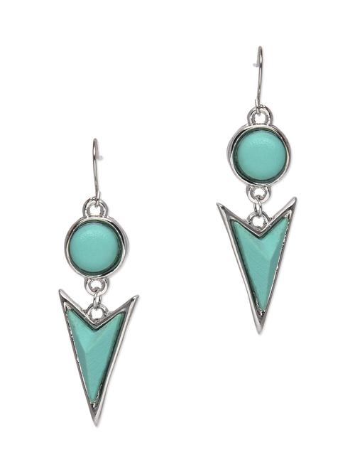Green Embellished Earrings - 9543124 - Very Small Image - 1
