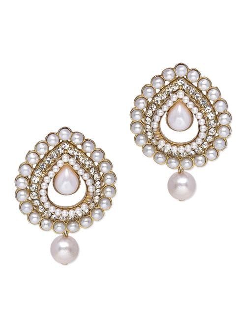 gold embellished drop earring - 9543168 - Very Small Image - 1