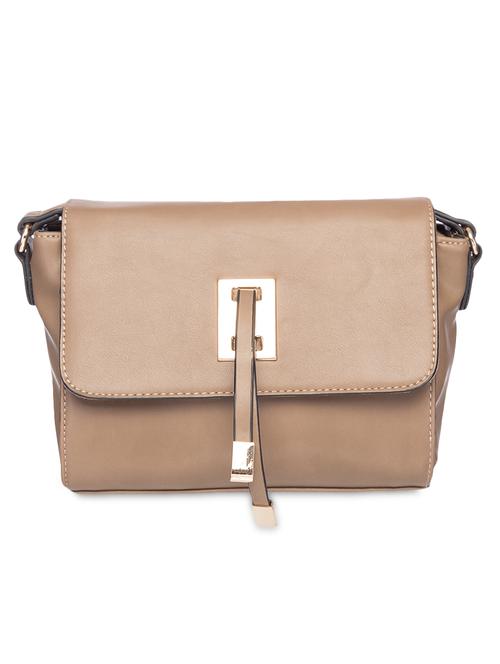 light brown leatherette sling bag - 9545944 - Very Small Image - 1