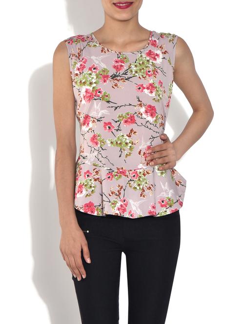 multicolored floral print top - 9546711 - Very Small Image - 1