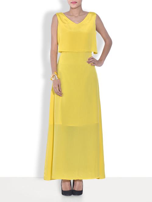 yellow maxi dress - 9546744 - Very Small Image - 1