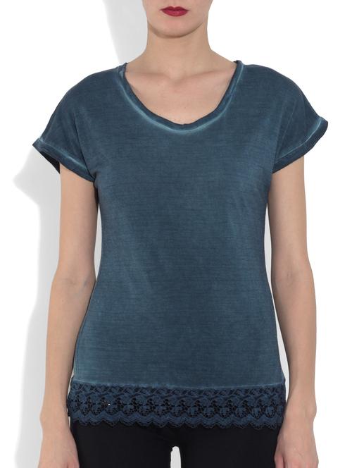 blue cotton short sleeved top - 9553211 - Very Small Image - 1