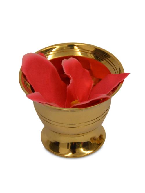 gold brass charanamrit pyali - 9556235 - Very Small Image - 1