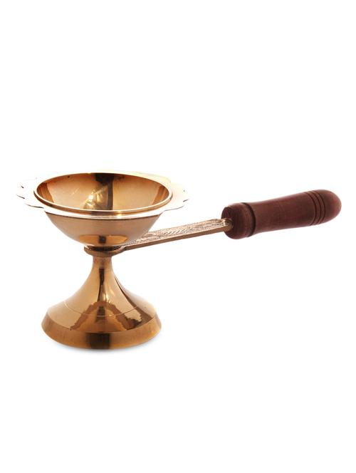 Gold Brass Mandir Jyot - 9556286 - Very Small Image - 1