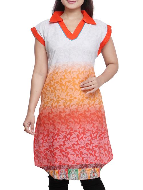 multi colored cotton printed kurta - 9559336 - Very Small Image - 1