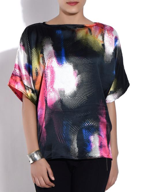 blue abstract print top - 9561252 - Very Small Image - 1