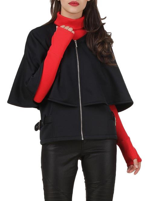 cape sleeved zip up jacket - 9564034 - Very Small Image - 1