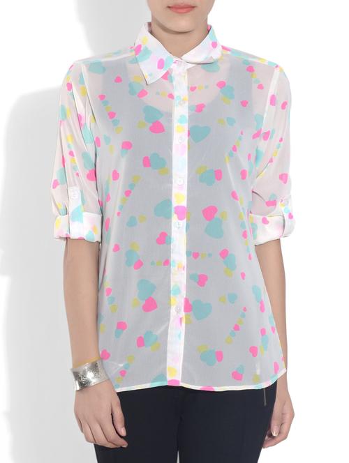 heart printed shirt - 9564486 - Very Small Image - 1