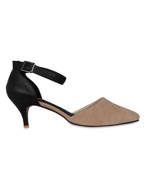 beige suede ankle strap sandals - 9566233 - Very Small Image - 1