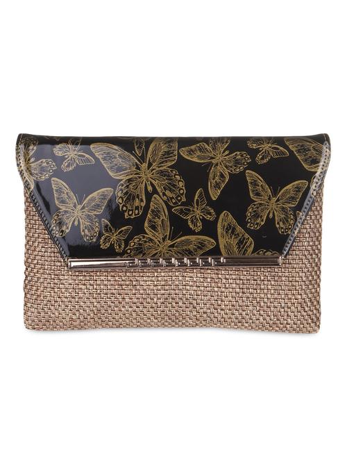 beige cotton printed clutch - 9566696 - Very Small Image - 1